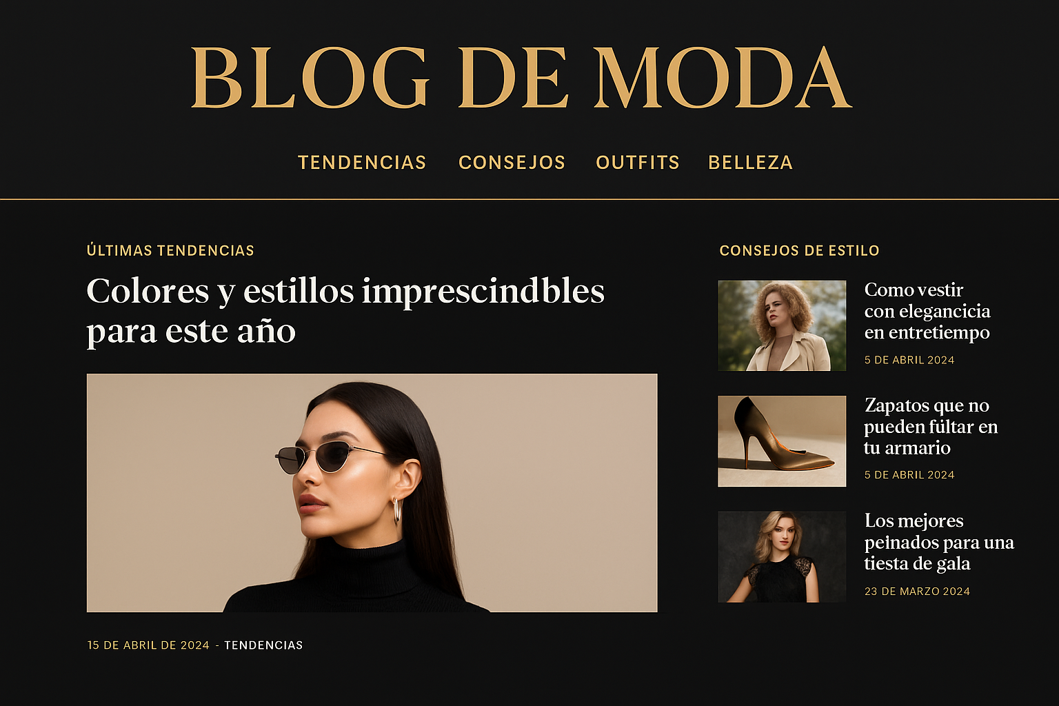 Blog sobre moda en ordenador portátil