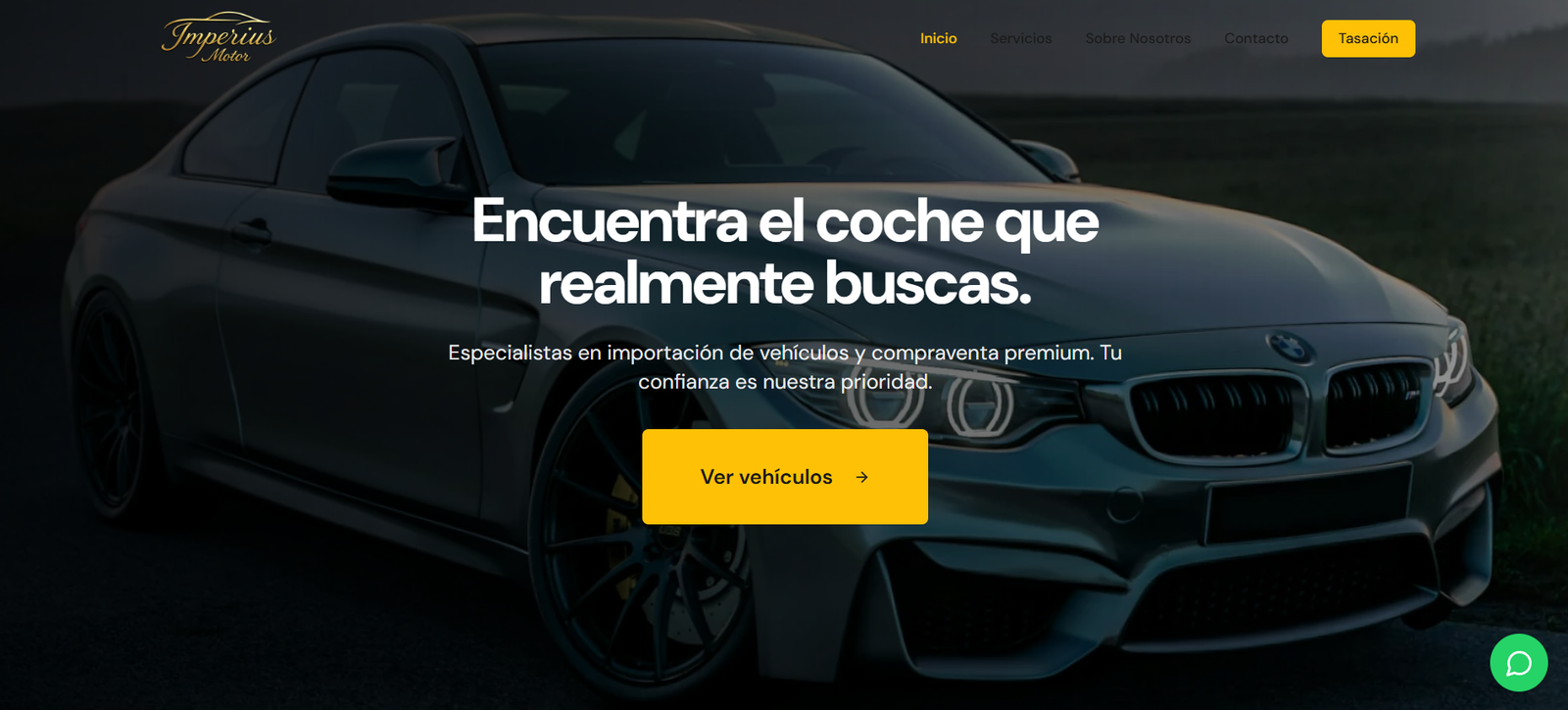 Proyecto de diseño web para Imperius Motor