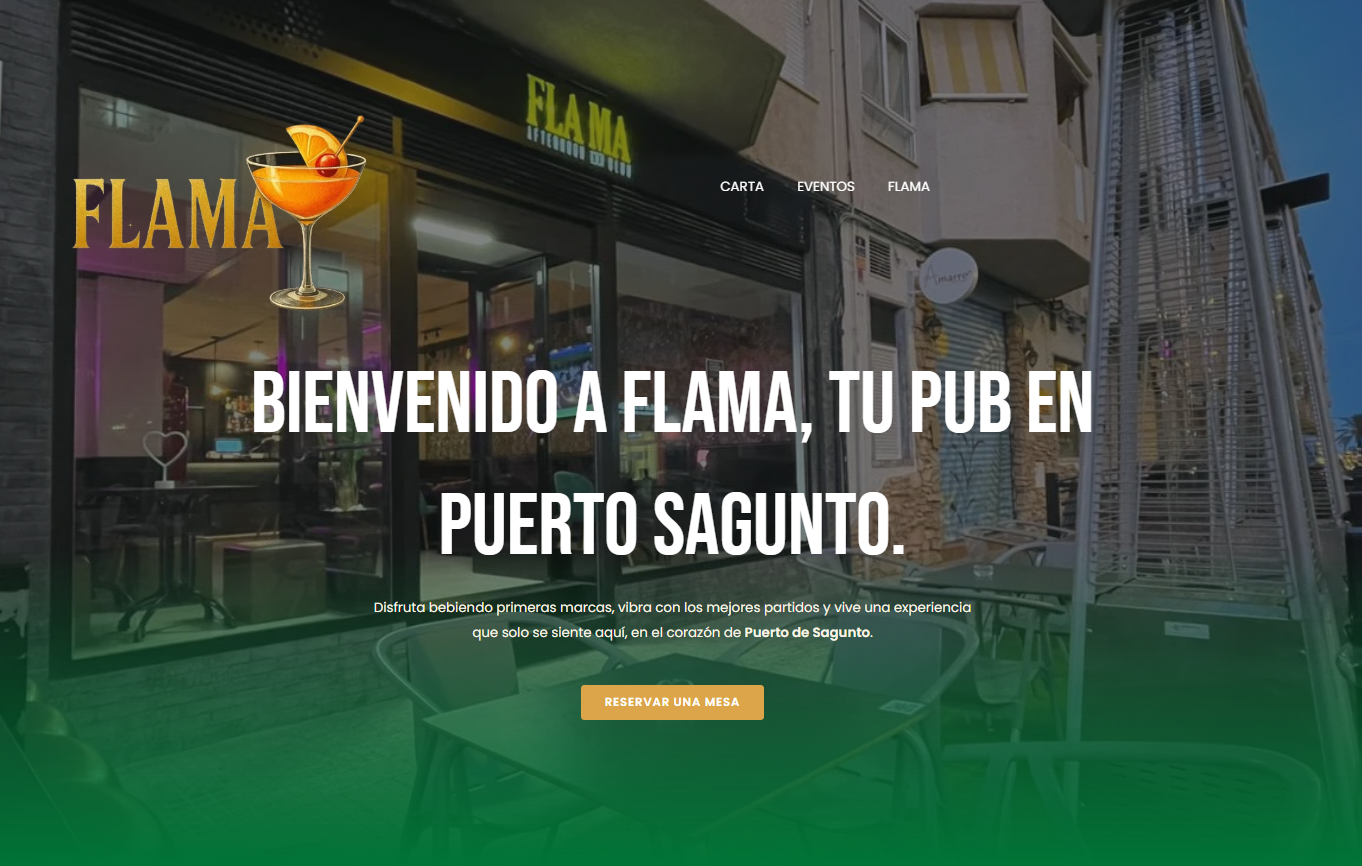 Proyecto de diseño web desarrollado para Flama